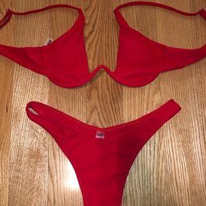 Red shein bikini